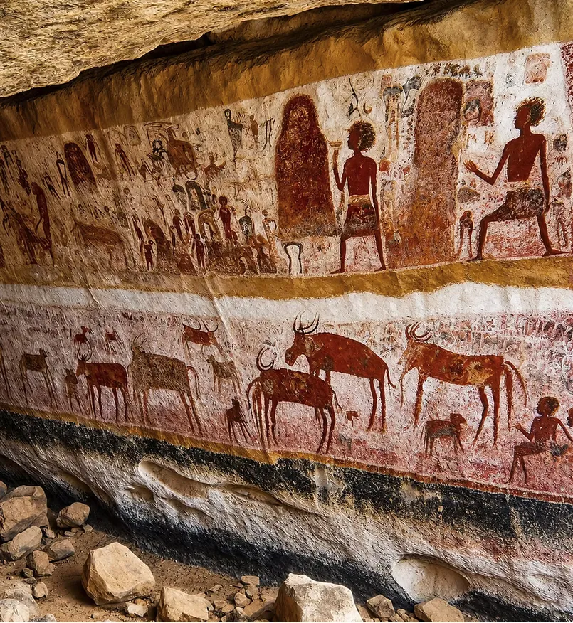 Ancient Laas Geel rock paintings